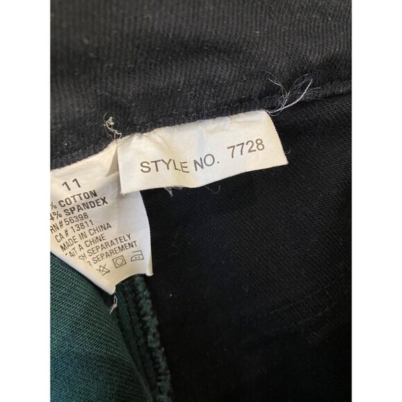 VTG 90s Western Ethics Size 11 Green Black Colorblock Two Tone High Waisted Jean - Picture 8 of 8